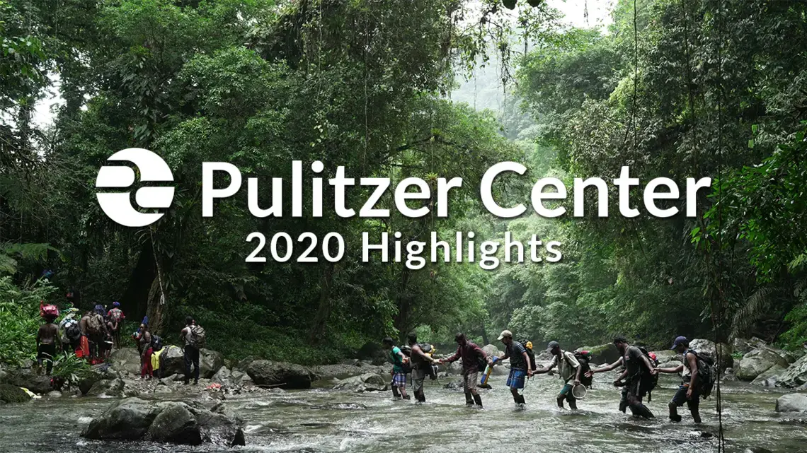 A look back at the Pulitzer Center's 2020 highlights. Background image by Bruno Federico.
