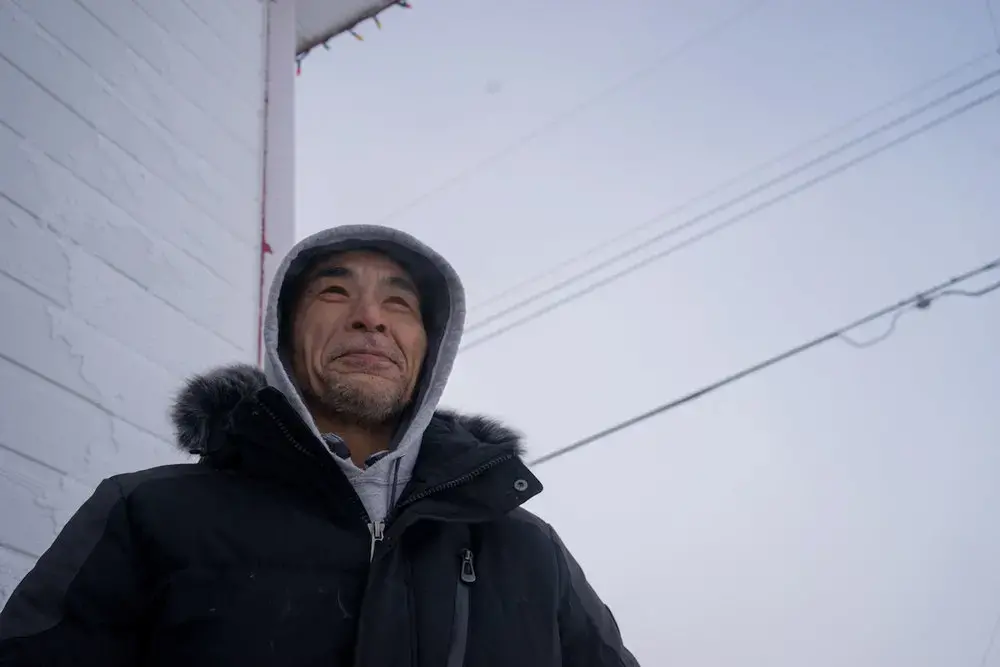 James Ungalaq, lead singer of Northern Haze. Image by Nick Mott. Canada, 2018. James Ungalaq, lead singer of Northern Haze. Image by Nick Mott. Canada, 2018.