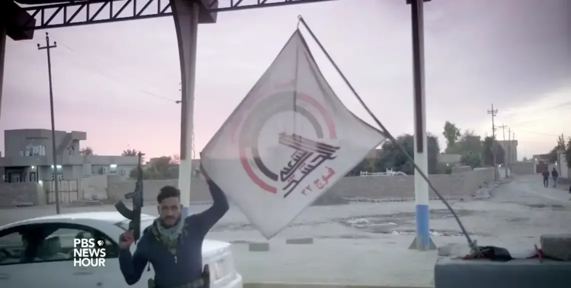 Screenshot from video courtesy PBS NewsHour. Iraq, 2017.