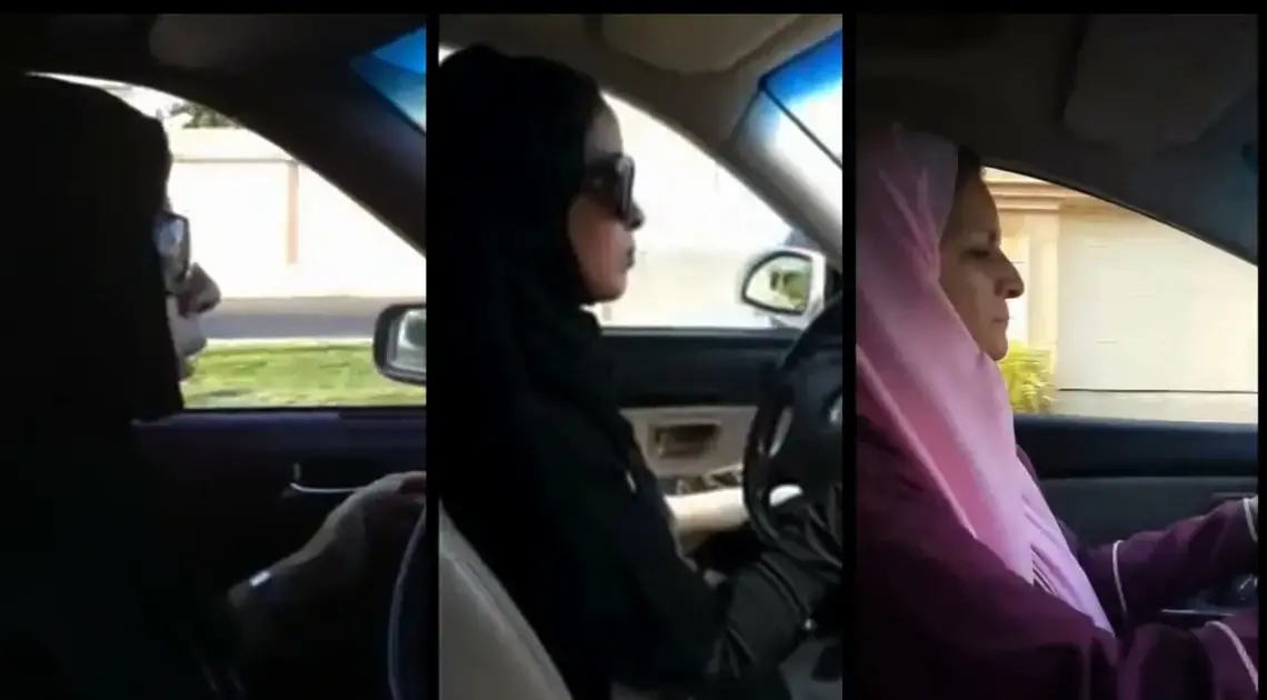 Screenshot from The New Yorker video: "Women Take the Wheel in Saudi Arabia" Media file: women.jpg