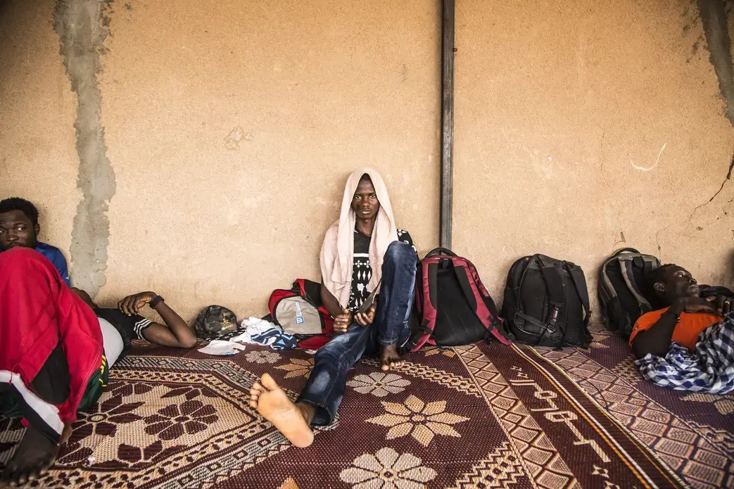 Food, beds, pillows—those are luxuries in the ghettos of Agadez. Image by Emily Kassie. Niger, 2016. Food, beds, pillows—those are luxuries in the ghettos of Agadez. Image by Emily Kassie. Niger, 2016.
