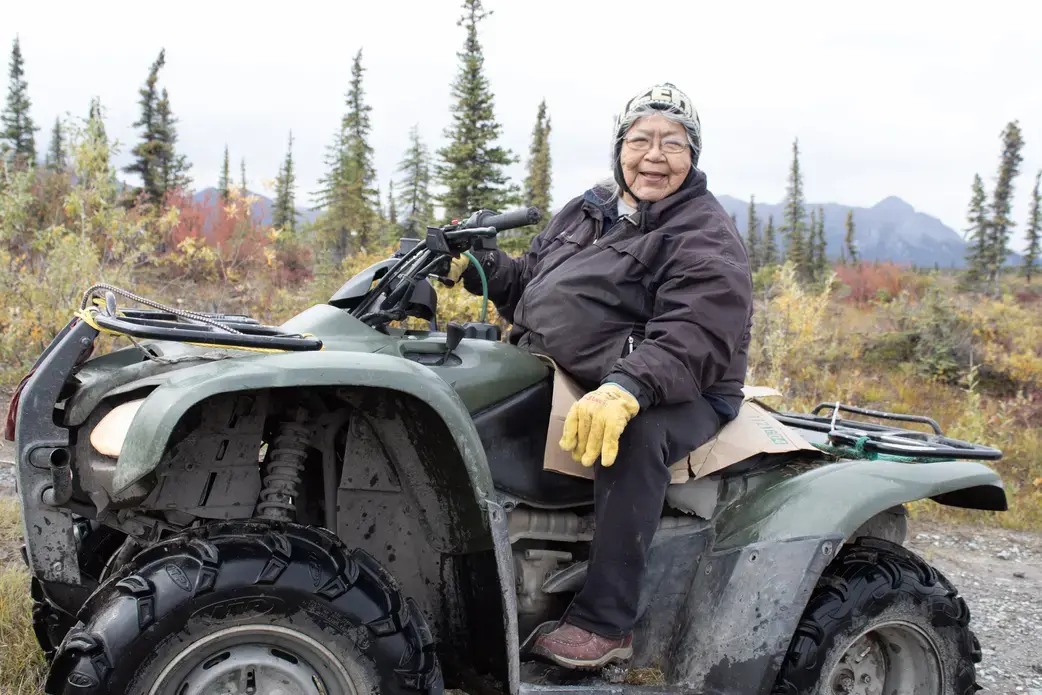 Sarah James on her four-wheeler. Image by Amy Martin. United States, 2019.