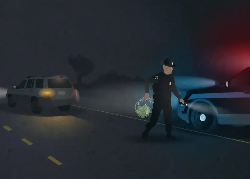 No police officer or prosecutor testified in public against Rep. Shamed Dogan's bill to reform civil asset forfeiture tools. But their behind-the-scenes lobbying prompted the House Rules Committee chair to kill the bill. Graphic courtesy of David Kovaluk/ St. Louis Public Radio. United States, 2019. No police officer or prosecutor testified in public against Rep. Shamed Dogan's bill to reform civil asset forfeiture tools. But their behind-the-scenes lobbying prompted the House Rules Committee chair to kill the bill. Graphic courtesy of David Kovaluk/ St. Louis Public Radio. United States, 2019.