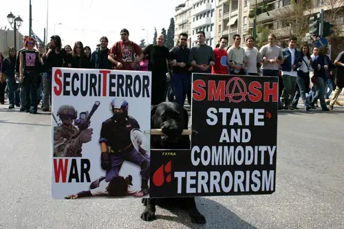 Greece has always had a strong protest culture and Athens is scene to hundreds of demonstrations every year, only a small minority of which turn violent. A scene from a past demonstration. 1