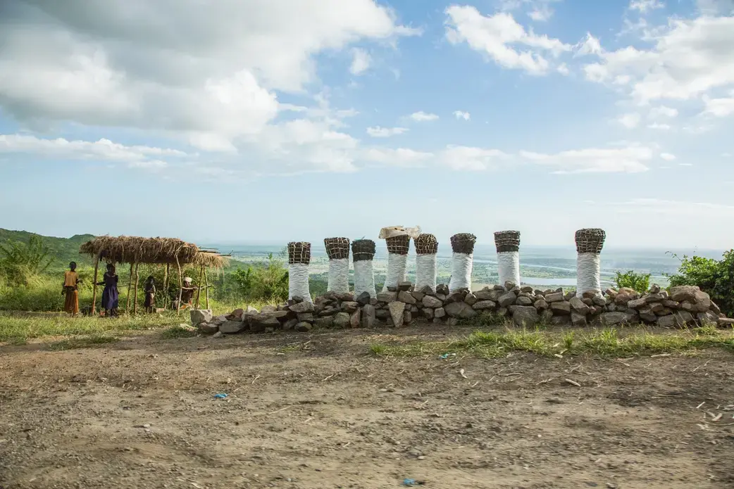 50kg bags of charcoal are sold along the roads of Malawi and on city markets. Image by Nathalie Bertrams. Malawi, 2017. 50kg bags of charcoal are sold along the roads of Malawi and on city markets. Image by Nathalie Bertrams. Malawi, 2017.