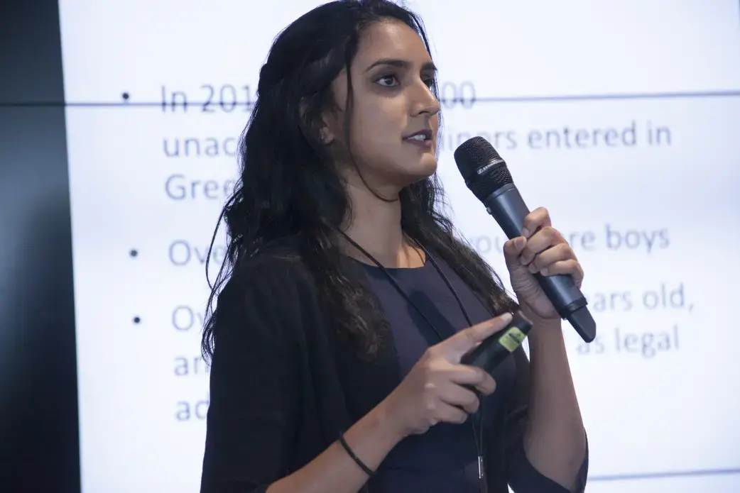 Divya Mishra (Johns Hopkins Bloomberg School of Public Health) presents at Washington Weekend 2018. Image by Jin Ding. United States, 2018.