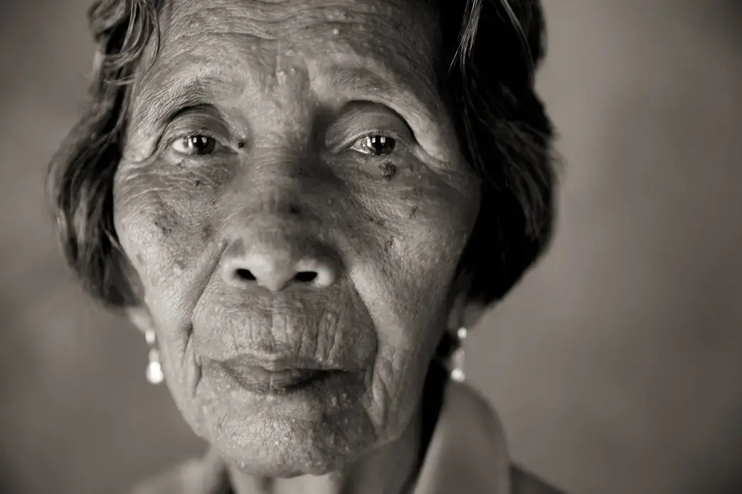 Lydia Alonzo Sanchez was 14 when she was sexually assaulted by Japanese soldiers on Nov. 23, 1944, during a mass rape. Image by Cheryl Diaz Meyer. Philippines, 2019.