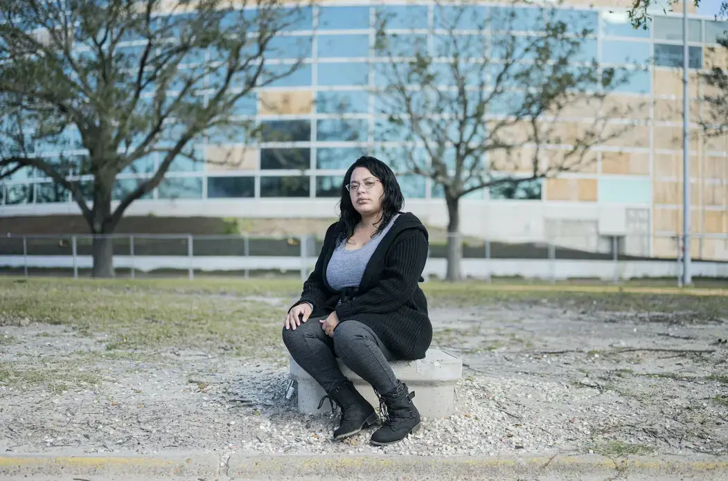 After being evicted from her apartment due to hurricane damage, Sasha Miller has been houseless. Image by Katie Sikora. United States.