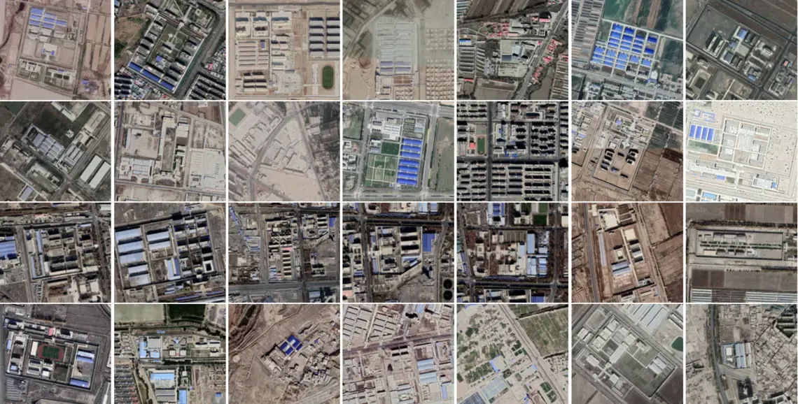 Aerial view of camps
