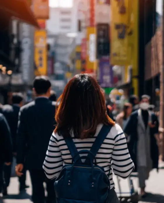 Woman in the street.