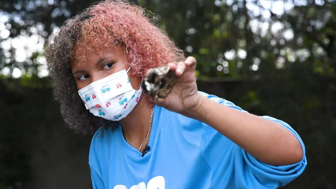 Nani Reyes with oyster