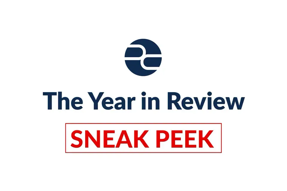 The Year in Review: Sneak Peak graphic.