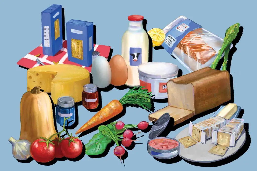 illustration of groceries