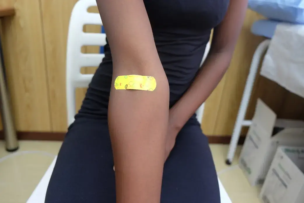 arm with bandage