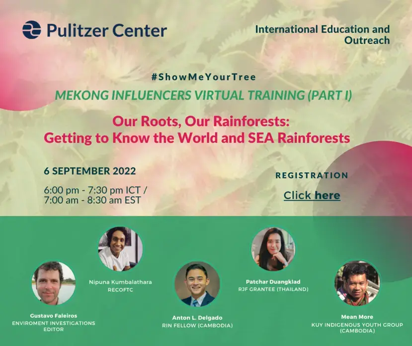 decorative event graphic for Our Roots, Our Rainforests Getting to Know the World and SEA Rainforests