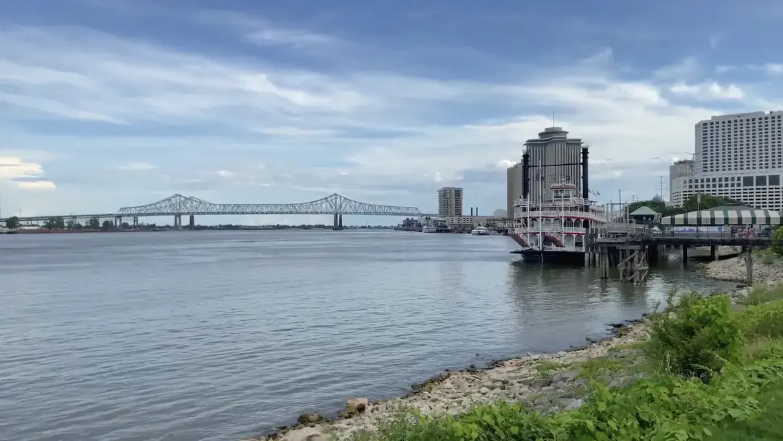 Project Page Image.jpg The Mississippi River along the Moonwalk Riverfront Park in New Orleans