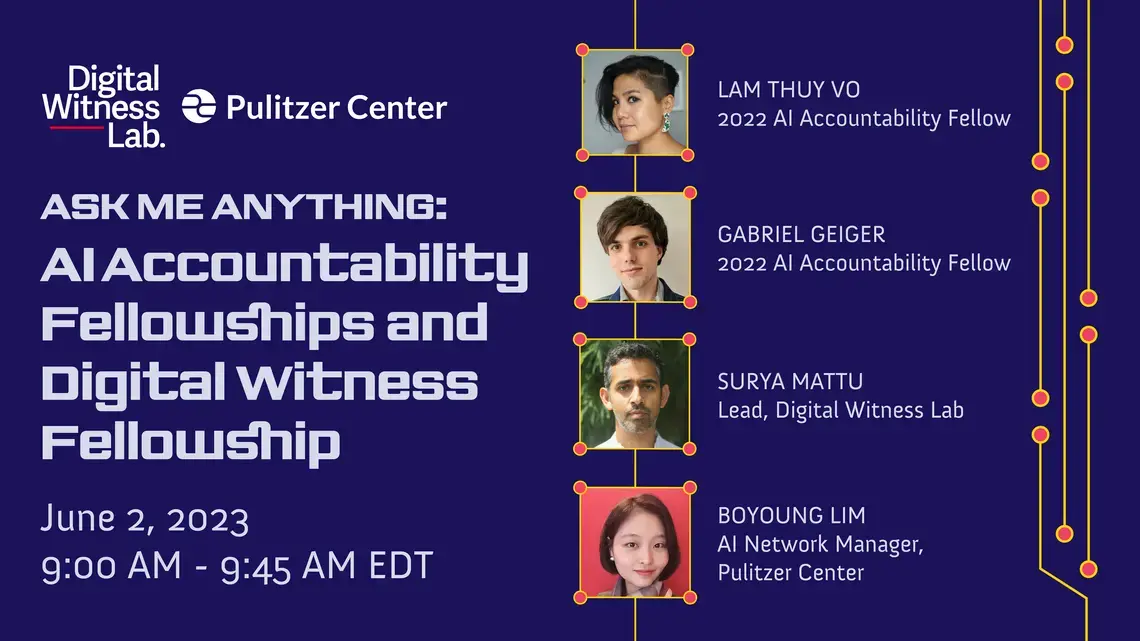 text: Ask Me Anything: AI Accountability Fellowships and Digital Witness Fellowship