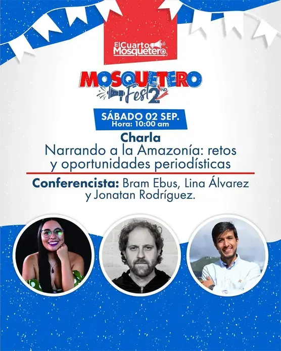 Charla Narrando la Amazonia, 02 Septiembre con Bram Ebus, Jonatan Rodriguez, y Lina Alvarez