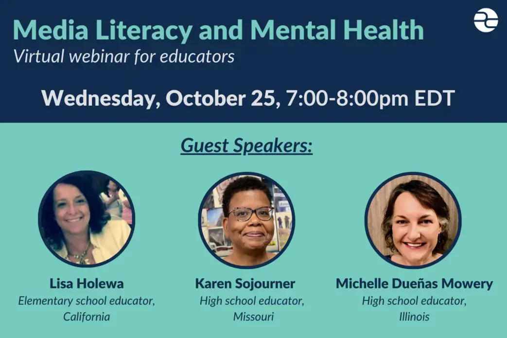 Decorative graphic showing the headshots of the three teachers speaking in this webinar.