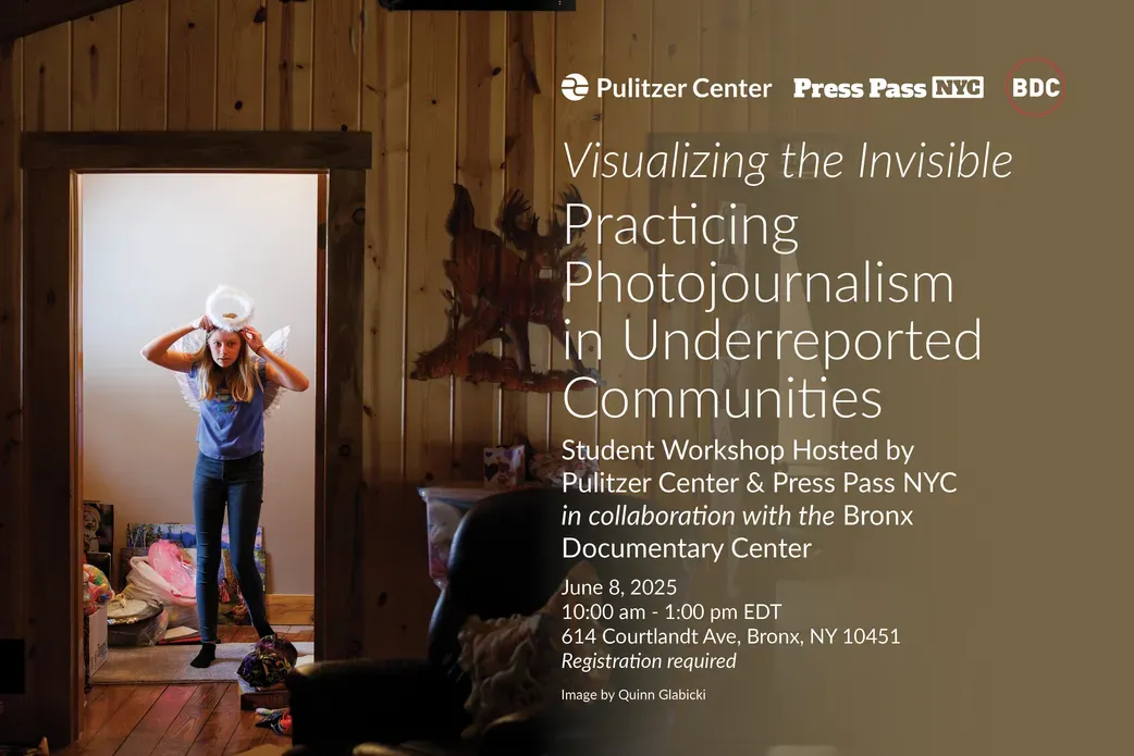Event title overlayed on image of girl from project Hollowed Out