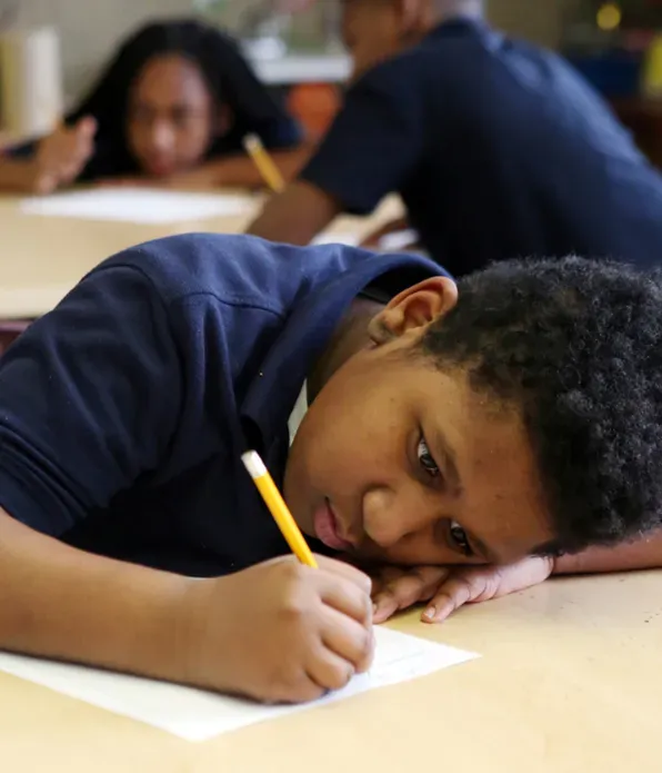 A child writes a letter