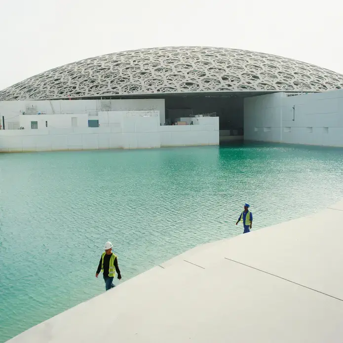 Louvre site. Image by Knut Egil Wang/Moment/INSTITUTE. United Arab Emirates, 2016.