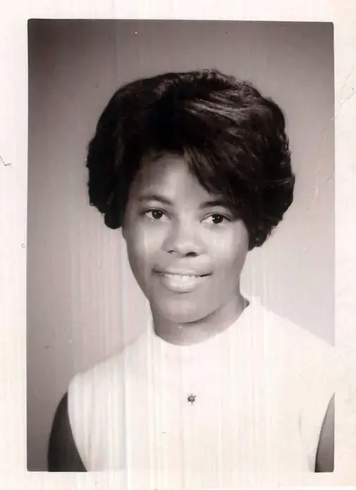 Judy Gladney's senior photo from University City High School in 1969. Gladney, now 67, was among the first waves of African American students to integrate the high school. Image courtesy of Judy Gladney. United States, 1969.