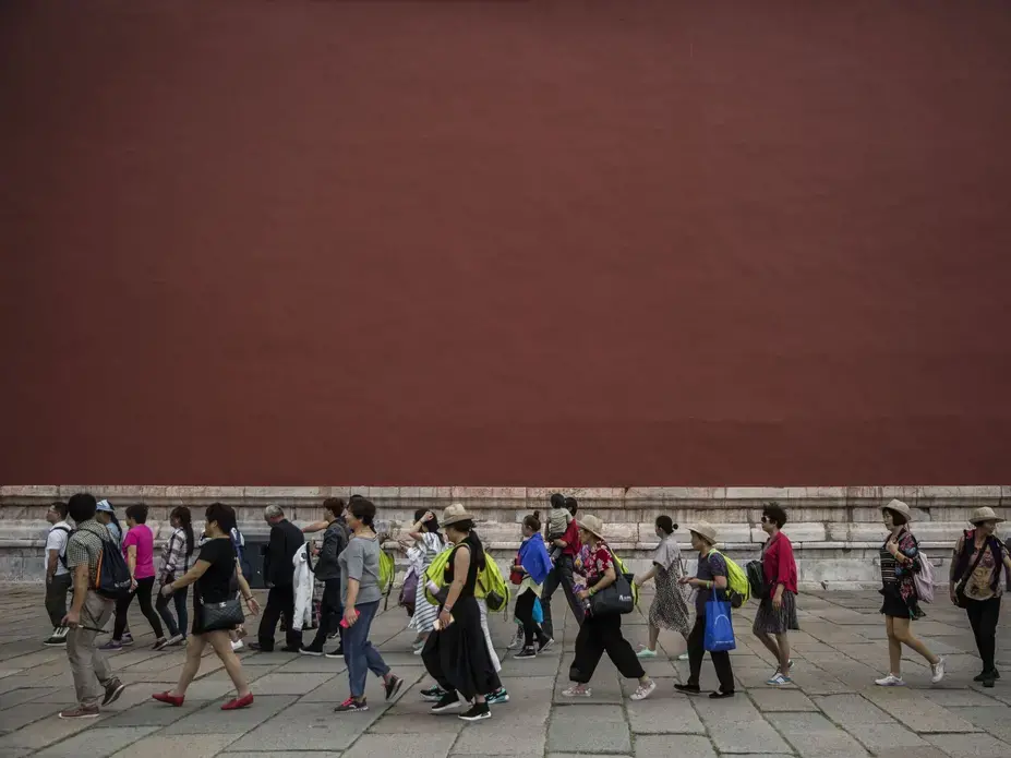 Tourists wander through the Forbidden City on Thursday, Sept. 21, 2017, in Beijing, China. Located in the center of Beijing, it is now a museum, but from 1420 to 1912 it was the center of the Chinese government. Image by Kelsey Kremer. China, 2017.