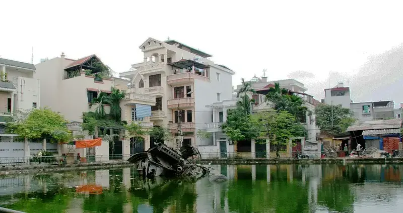 B-52 crash site in Hun Tiep Lake, Hanoi. B-52 in My Backyard