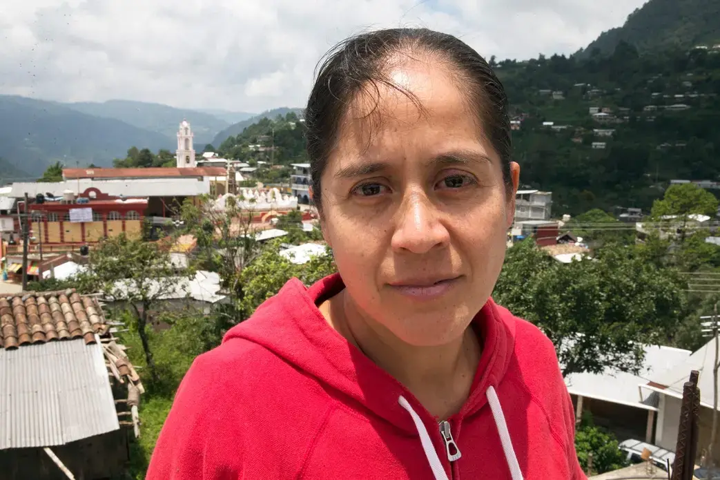 Blanca Hernández worked for years at a Wisconsin dairy farm before returning to Texhuacán, in Veracruz, México. Image by Rick Barrett. Mexico, 2019.