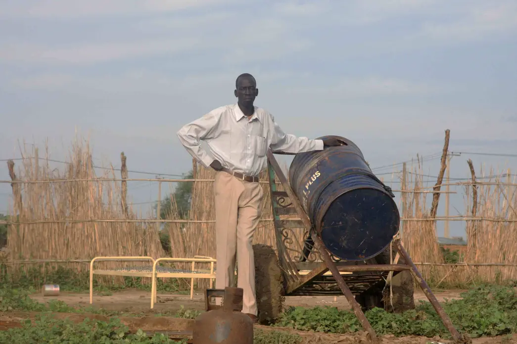 Francis Nyok Koryom in Abyei, Sudan. Image by Rebecca Hamilton. Sudan, 2010. Media file: Francis Nyok Koryom_Abyei_Sudan.jpg