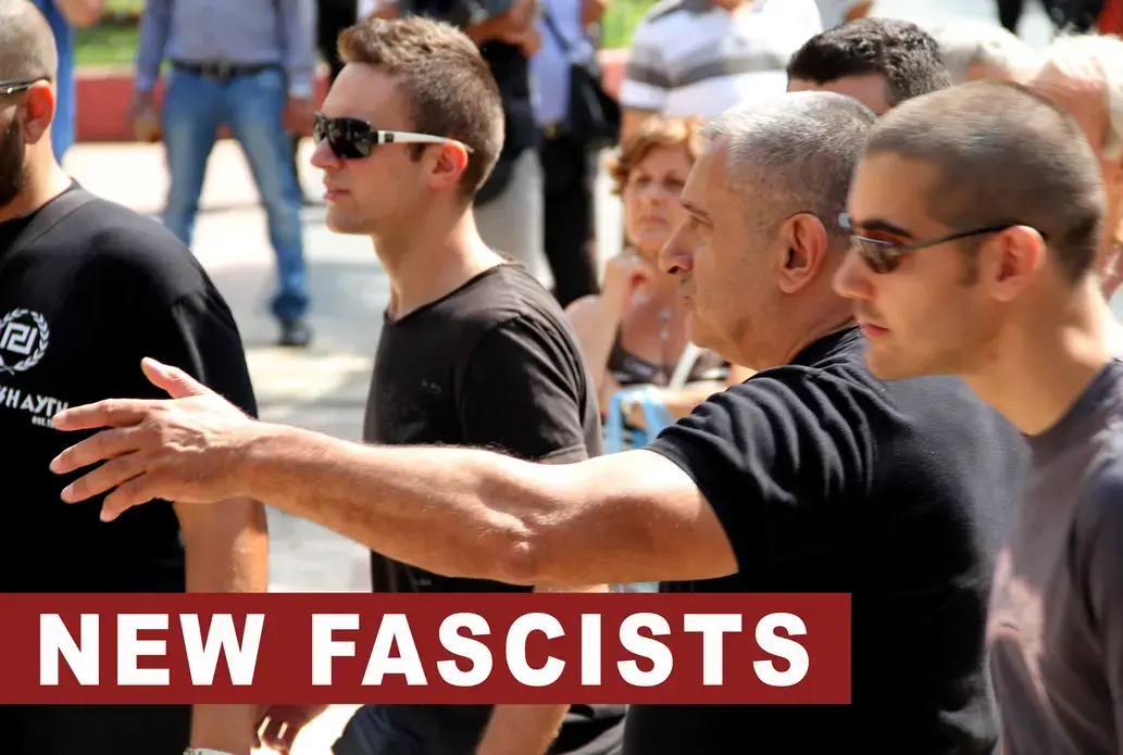 Golden Dawn members at a food distribution in the neighborhood where Ali Rahimi was attacked. Image by William Wheeler. Greece, 2012. Media file: IMG_6902 copy1.jpg
