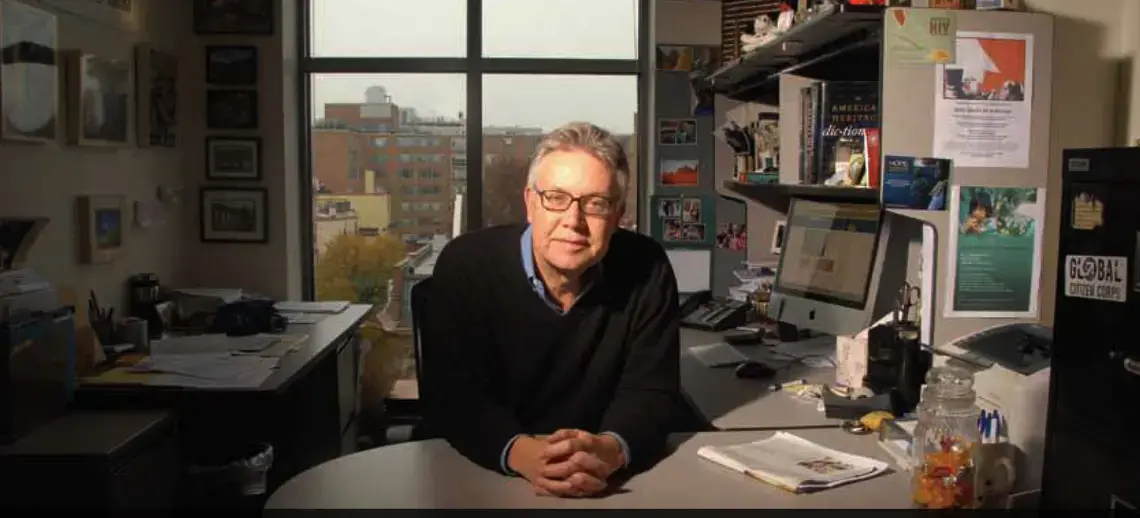 Jon Sawyer launched the Pulitzer Center on Crisis Reporting when he saw that foreign coverage was declining at U.S. news organizations. Image by Roy Karten, American Journalism Review, 2010.