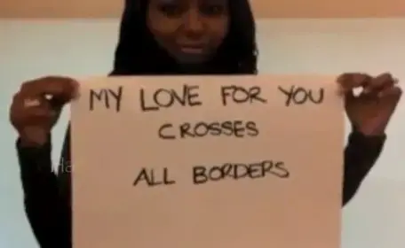 A message of hope from North Sudan, on South Sudan's independence day. Image from the video #Love from Sudan. Media file: LoveFromSudan_11209.jpg