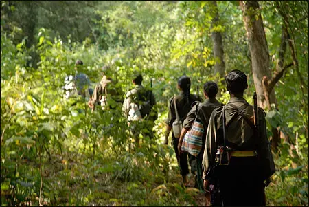 The Pulitzer Center on Crisis Reporting funded reporting on what was then a little-known Maoist insurgency in backcountry India. Image by Jason Motlagh. Media file: Motlagh-DSC_0824marchWP.jpg