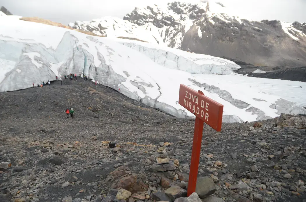 Remains of the Pastoriri glacier, Huascaran National Park, Peru. Image by Daniel Grossman. May, 2011. Media file: Peru-glacier-global-warming_10730.jpg