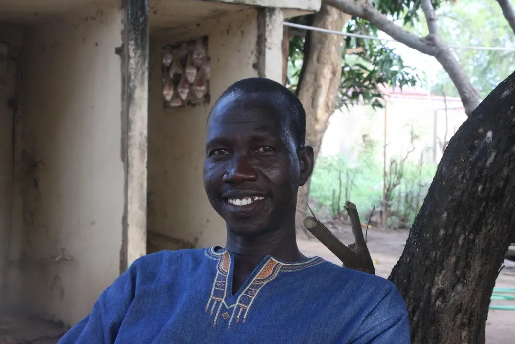 Lony Ruot, founder of Standard Action Liaison Focus (SALF). Image by Rebecca Hamilton. Sudan, 2010. Media file: Sudan_Referendum_NGO.jpg