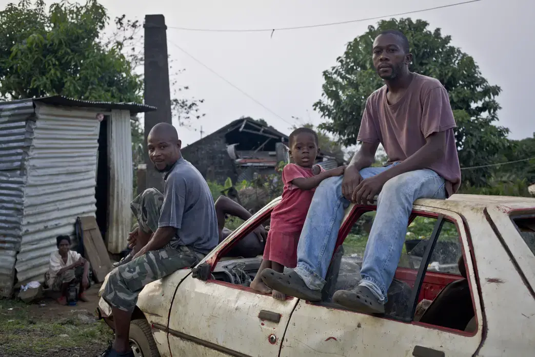 Once a major producer of cacao the community of Revola has seen better days. The transition from subsistence agriculture to a dependence on the petroleum industry has resulted in increased poverty for the majority of Equatorial Guinea's population. Image by William Sands. Equatorial Guinea, 2012. Media file: blog3-1.jpg