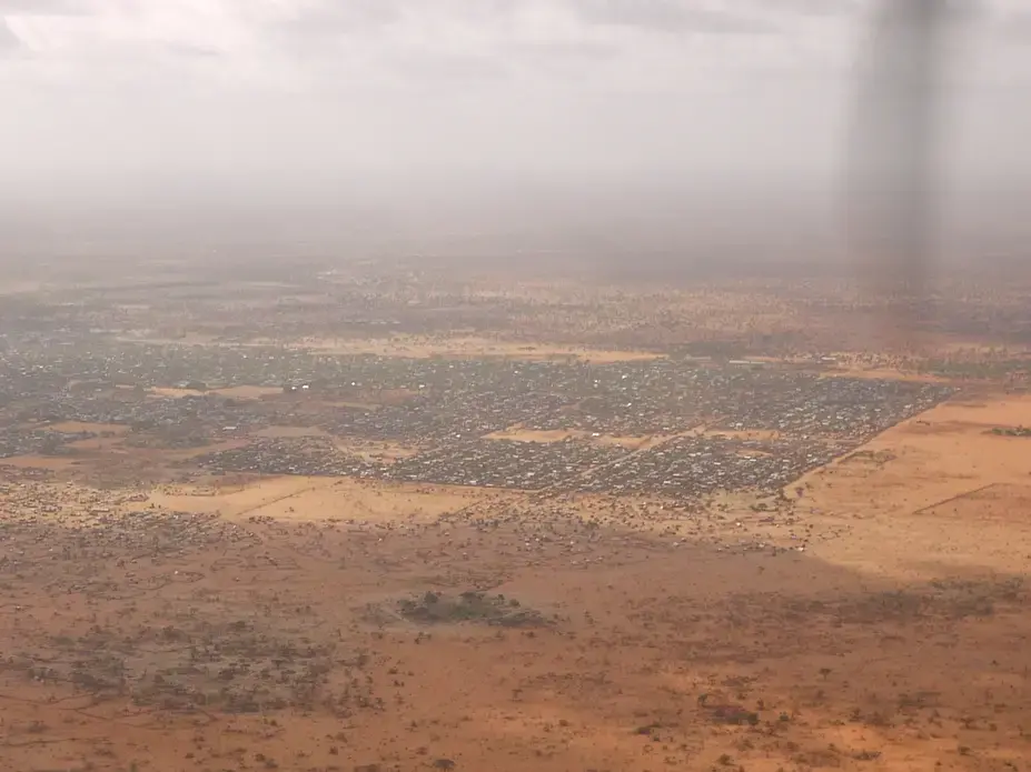 The Dadaab refugee complex now houses an estimated 380,000 people, more than 4 times the number for which it was designed. Image by Sam Loewenberg. Kenya, 2011. Media file: dadaab1_9941_11587.jpg