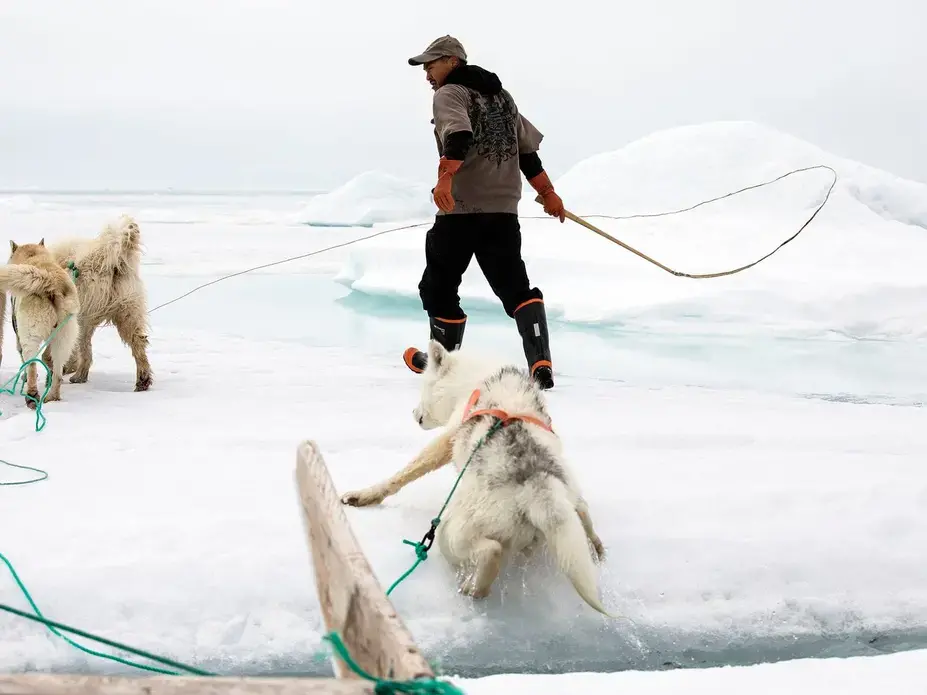 Jorgen Umaq, a local hunter says the hunting season in Qaanaaq gets shorter by the year. Greenland, 2019. Image by Anna Filipova.