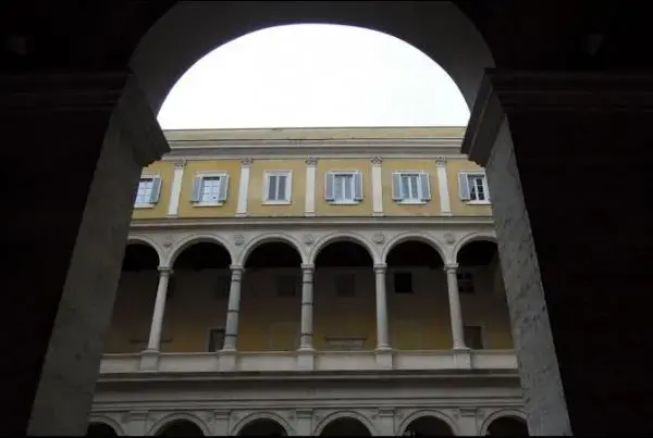 The Palace of the Holy Office, the building that houses the Congregation for the Doctrine of the Faith. Image by Jason Berry. Vatican City, 2012. Media file: dscn0659_0.jpg