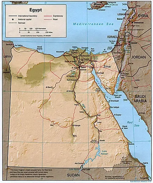Map of Egypt. Google Images, 2011.