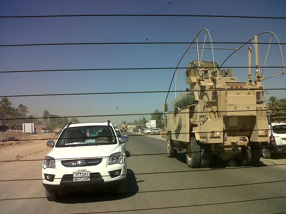 On the road reporting in Iraq. Image by David Enders. Iraq, 2011.