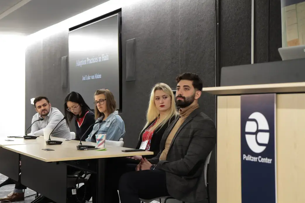 Robert Tokanel from Columbia University, Yuhong Pang from Columbia University, Liz Weber from American University, Laura Butterbrodt from South Dakota State University, and Hani Zaitoun from Davidson College on the Human Rights panel. Image taken by Katie Brown. United States, 2019.