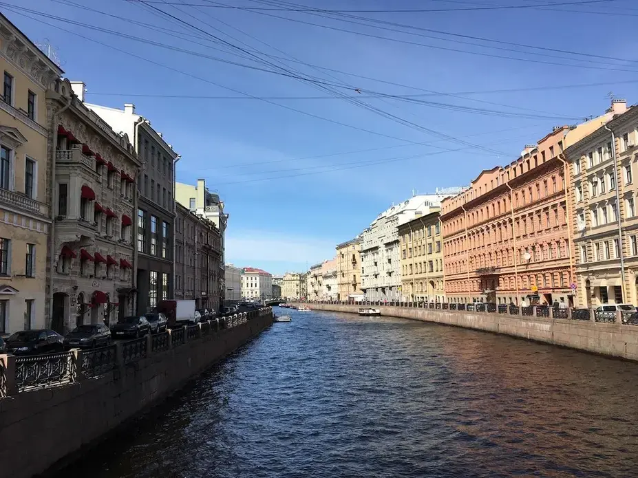 One of many historic streets in central St. Petersburg St. Petersburg, Russia. Image by Amy Martin. Russia, 2018.