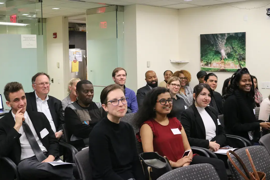 Student fellows and Campus Consortium faculty listen to a panel. Image by Karena Phan. United States, 2018.