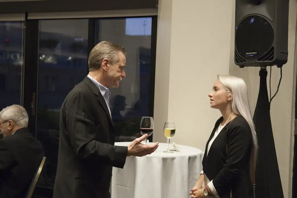 American University professor Bill Gentile and American University student fellow Erin McGoff. Image by Jin Ding. Washington, DC, 2017.