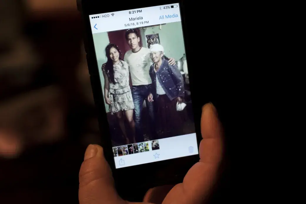 A picture of Aldana’s grandmother in Bolivia as shown on her mother Rudanya’s cell phone. Aldana hasn’t seen her grandmother since she was two-years-old because without legal residence in the U.S., she hasn’t been able to travel to Bolivia. “My relationship with my grandma is, you could say, sparse. I don’t really talk to her unless I kind of have to. It sounds bad but like, I really do care for her because she’s my grandma, but I haven’t ever really seen her,” Aldana said. Image by Carey Averbook. United States, 2016.