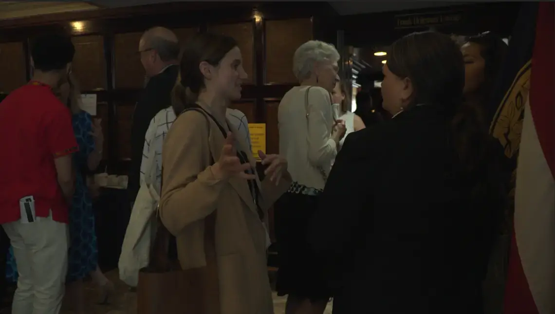 Teaching Partner Rachel Brown during coffee break between panels. Image by Dominique Green. Washington, D.C., 2019.