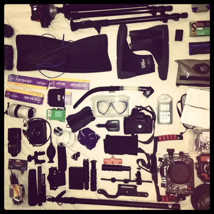 What does photographer Dominic Bracco pack for a reporting trip around the Sea of Cortez? Image by Dominic Bracco II. 2012. Media file: seaofcortez.pulitzercenter.dominic.bracco.jpg